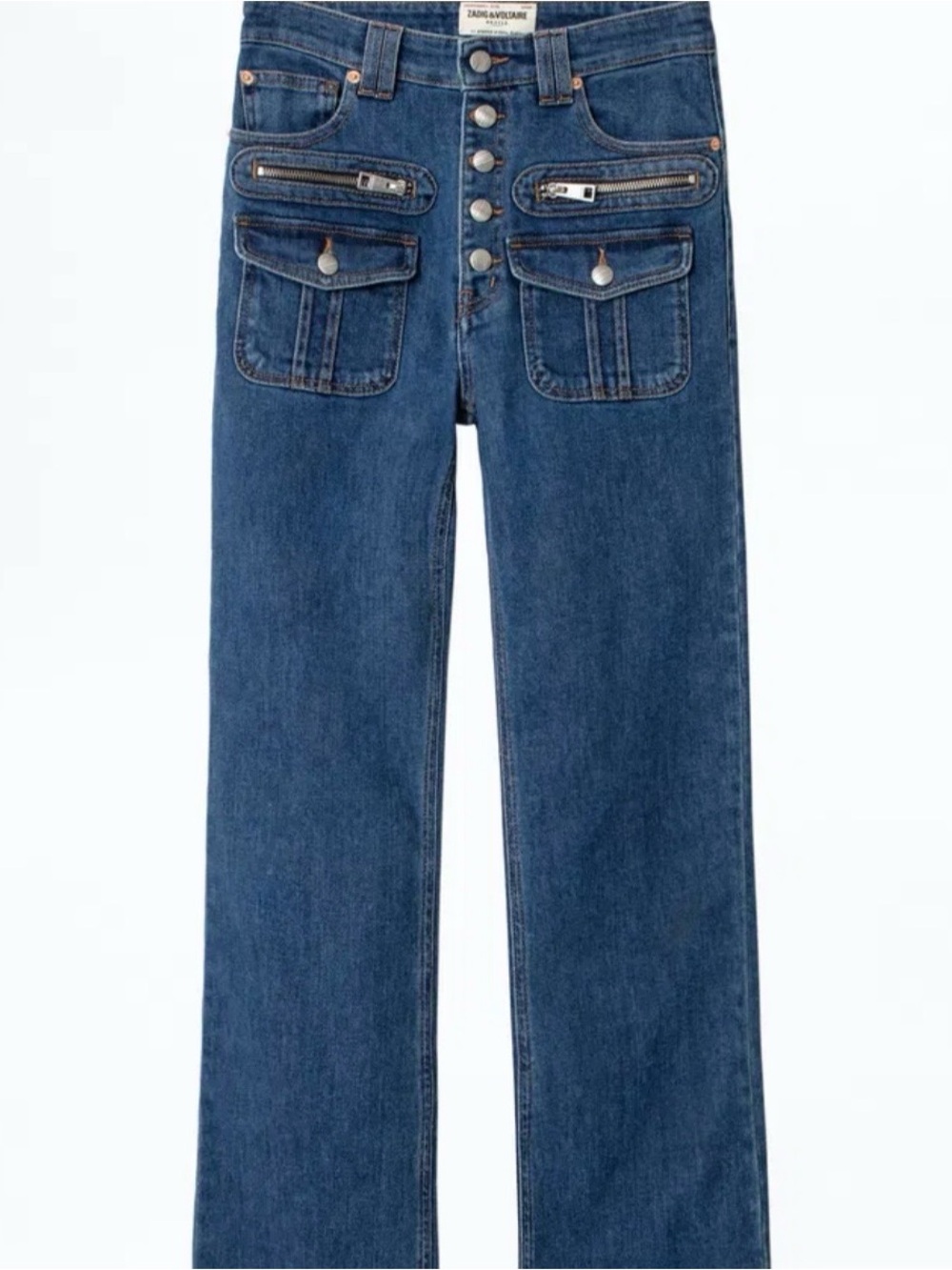 Zadig & Voltaire Eyes High-Rise Straight-Leg Blue Jeans Women’s 25